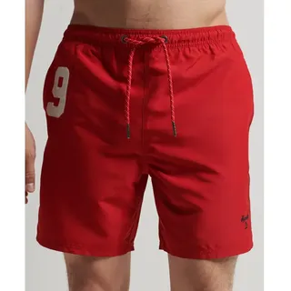 Superdry Vintage Polo Badeshorts - Rouge Red - L