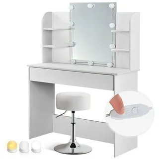 Juskys Schminktisch Bella mit Hocker Tonia