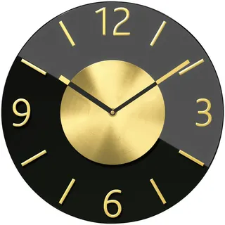 Wanduhr , Schwarz , Glas , Dekoration, Uhren, Wanduhren