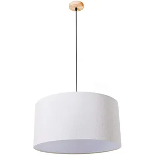 Novel Hängeleuchte , Naturfarben, Eichefarben , Holz, Metall, Textil , Eiche , teilmassiv , Uni , rund , 120 cm , Lampen & Leuchten, Leuchtenserien