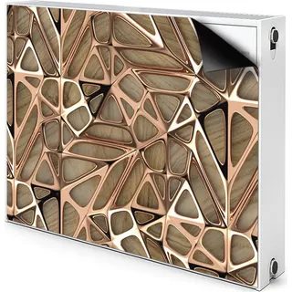 Magnet Heizkörperabdeckung Heizkörperverkleidung Verkleidung Abdeckung 110x60 cm - Kupfer, Gitter, Holz - Schwarz