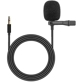CAMECHO 3,5 mm externes Clip-Mikrofon für Kfz-Kopfeinheit, Bluetooth-fähiges Stereo-Radio, GPS und DVD, mit 3 m Montagekabel, Mikrofon