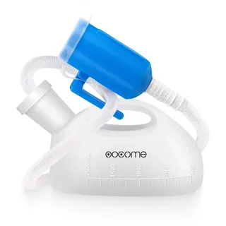 Urinflasche für Männer, OOCOME 2000ml Urinal Bottle Wiederverwendbare Portable Hohe Kapazität Verdickung Männlich Urinal für alten Mann Urin Sammler Urinal System mit 47.2"(1,2M) Rohr