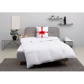 MY HOME Daunenbettdecke MY HOME "Cavanelle, Bettdecke in 135x200 cm & 155x220 cm", weiß, B:135cm L:200cm, Bezug: 100% Baumwolle. Füllung: 80% Daunen, 20% Federn, Bettdecken, Bettdecken, Sommer, Winter, Decke, Made in Germany, Downpass