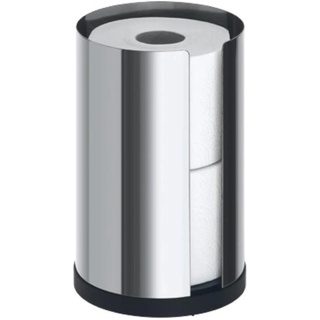 blomus -NEXIO- WC-Rollenhalter aus poliertem Edelstahl, exklusiver Toilettenpapierhalter mit Platz für bis zu 2 Rollen, modernes Badaccessoire (H / B / T: 22 x 13,5 x 13,5 cm, Edelstahl, 66657)