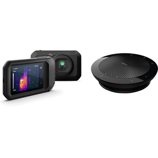 FLIR C5 & Jabra Speak 510 Lautsprecher — tragbarer Bluetooth-Lautsprecher, Konferenzlautsprecher — Anschluss an Laptops, Smartphones und Tablets — USB-Stecker, Schwarz