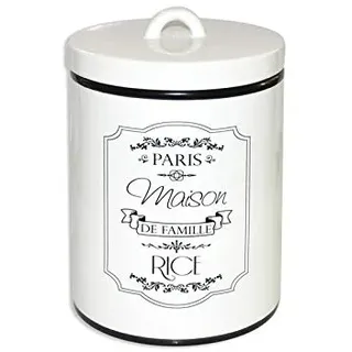 Inde Dose Rice mit Deckel Paris, 14 x 18,5 cm, Metall, mehrfarbig, Einheitsgröße