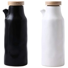 OnePine 2er Pack 400ml Öl Flasche Keramik ölbehälter küche Öl Essig Spender Öl Spender Flasche Küche würze Flasche