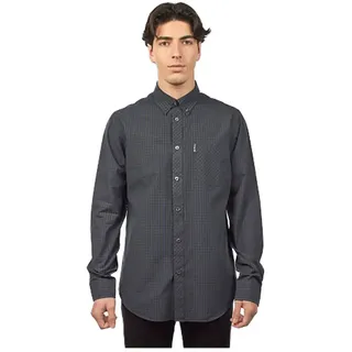Ben Sherman Signature Gingham Langarmhemd - Gray - S