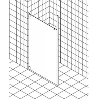Kermi Walk-in XS WD2 14020, XSWD214020VAK, Farbe: Silber Hochglanz Echtglas klar
