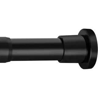 Duschvorhangstange Schwarze ohne Bohren, Ausziehbar Teleskopstange 73-224cm für Duschkabine, Badezimmer, Fenster, Shower Curtain Rod