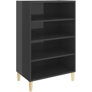 Sideboard Hochglanz-Grau 57x35x90 cm Holzwerkstoff - Grau