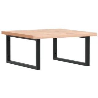 vidaXL Waschbeckenregal Wandmontage Stahl und Massivholz Buche - Braun