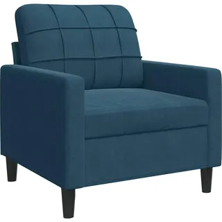 vidaXL Sessel Blau 60 cm Samt - Blau