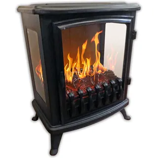 Chemin'Arte Elektrokamin Fire Glass Schwarz