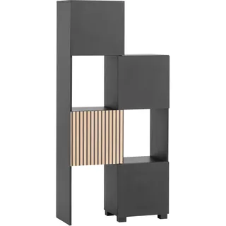 WELLTIME Schieberegal 42 x 34,7 x 165,1 cm Schwarz