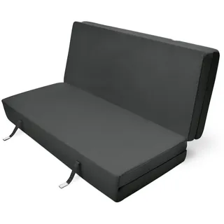 Beautissu Klappmartatze Campix 195/120/7 cm Anthrazit , Dunkelgrau , Textil , 120x7x195 cm , Schlafzimmer, Matratzen, Rollmatratzen & Faltmatratzen