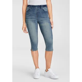 Arizona Caprijeans »Ultra-Stretch« extra-eng geschnittene Beinform, hoher Bund, in Capri-Länge, blau