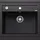 DALAGO 6 schwarz Einbauspüle Granit Excenterbetätigung 615 x 500 mm