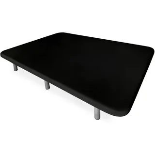 DUÉRMETE ONLINE - Verstärkte 3D-Polsterung, geräuscharm, mit 5 Verstärkungsstangen, 6 Metallfüße, 27 cm, 90 x 190 cm, Schwarz