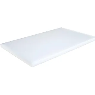Gastro Schneidebrett aus Kunststoff PP – Hygienisches Profi-Schneidbrett in Verschiedenen Farben und Größen (500x300x20 mm & 600x400x20 mm) HACCP Hackbrett Küchenbrett (Weiß, 600 * 400)