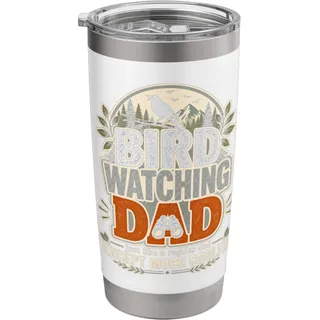 Bird Watching Dad Except Cooler – Lustiger Vogelvogel Vatertag Doppelwandiger Edelstahl-Thermobecher