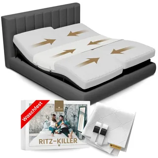 Bedbinder DeLuxe® Matratzenverbinder – Bettbrücke – Alternative zur Liebesbrücke für Matratzen & Ritzenfüller – Stoppt Rutschende Matratzen | Matratzenhalter für Boxspring & Verstellbare Betten