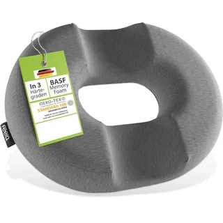 feela.® Orthopädisches Sitzring [3 Härtegrade] – Hämorrhoiden Sitzkissen mit Loch – nach OP & Geburt – Sitzring Steißbein Entlastung, Hämorriden Kissen, Sitzdonut – lindert Schmerzen (Weich)