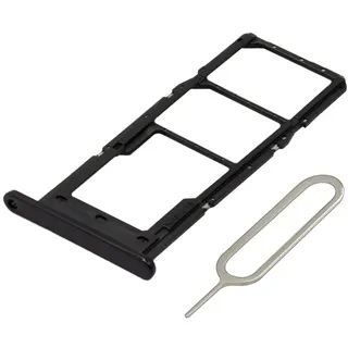 MMOBIEL Dual SIM Kartenhalter Ersatz Kompatibel mit Samsung Galaxy A14 4G - Inkl. SIM Pin - Schwarz