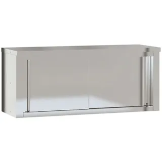 vidaXL Küchen-Wandschrank mit Schiebetüren Edelstahl Vidaxl