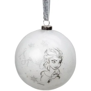 Disney 80mm Weihnachtskugel Glitzer Funkeln - Frozen Elsa