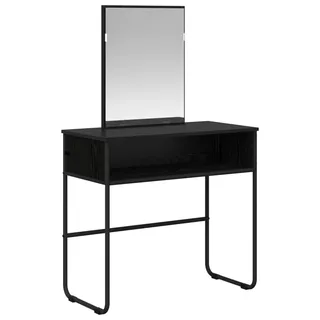 vidaXL Schminktisch Schwarze Eiche 81 x 40 x 131 cm Holzwerkstoff - Schwarz