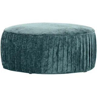 Landscape Hocker , Türkis , Textil , rund , 75x38x75 cm , Stoffauswahl , Wohnzimmer, Sessel, Hocker & Hockerbänke, Sitzhocker