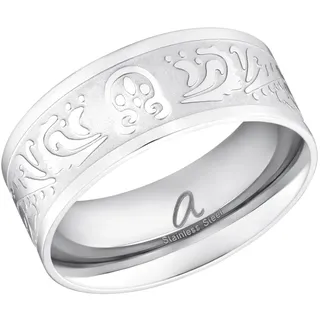 Fingerring AMOR "Funkelnd Rosé, 9853762-809-823-946-878-892-908-953-922-939" Gr. 62, grau (weiß, neutral), Fingerringe, Damen, 62, Edelstahl, Fingerring