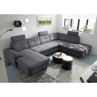 ed exciting design Eckcouch Polyester 5-Sitzer Grau