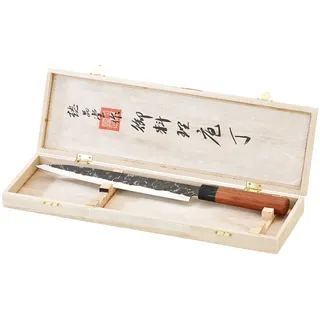 TokioKitchenWare Filetiermesser: Filiermesser mit Echtholzgriff, handgefertigt (Messer Küche, Lachsmesser, Angel)