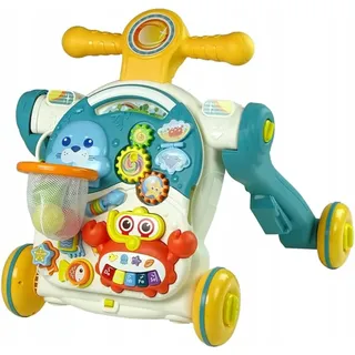 COIL 5-in-1 Laufwagen für Babys – Lernhilfe mit Musik und Licht, höhenverstellbar – Laufhilfe – Farbe Grün