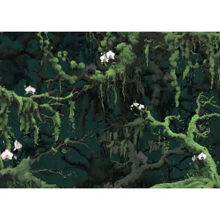 KOMAR Vliestapete Orch-Idee 350 x 250 cm", bedruckt glatt, modern