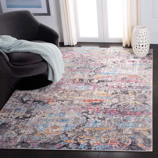 SAFAVIEH Traditionell Teppich für Wohnzimmer, Esszimmer, Schlafzimmer - Bristol Collection, Kurzer Flor, Grau und Blau, 244 X 305 cm