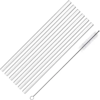 Westmark 6 Trinkhalme Glas gerade 20 cm Transparent