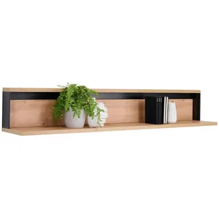 Hom ́in Wandboard 155 x 26 x 25 cm Schwarz