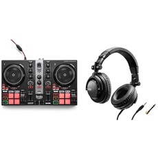 Hercules DJControl Inpulse 200 MK2 – Idealer DJ-Controller zum Erlernen des Mixens & HDP DJ45 - Geschlossene DJ-Kopfhörer.