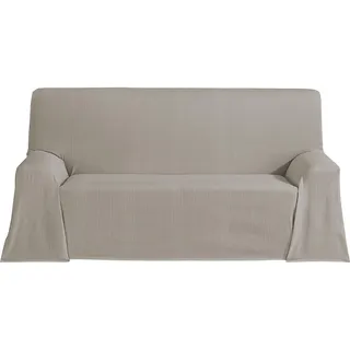 ecommerc3 Mehrzweck-Tagesdecke, Größe 300 x 260 cm, für Sofa oder Bett, Mehrzweck-Tagesdecke, Leinen, dekorativ, für Sofa, Bett, Sofaüberwurf, leicht und elegant, Leinfarben