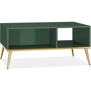 KONSIMO Couchtisch "ARICIA", Grün, Holz, ELEGANT, 90x42x60cm - Grün