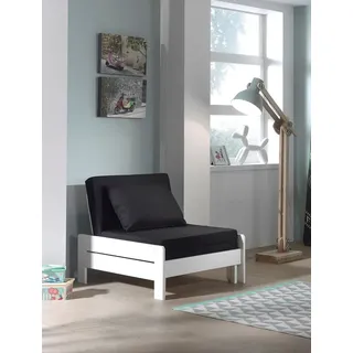 Vipack Jugendbett »Pino, Sessel mit Auszugfunktion und Auflage« B/H/T ca. 80x68x85/206cm, mit Lattenrost, wahlweise 2 Farben, universell einsetzbar und ausziehbar zum Gästebett, weiß