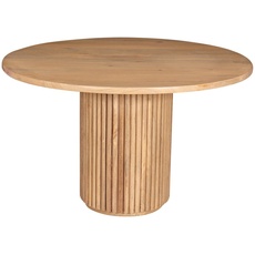 Bild HOME Esstisch »Ribbed Side Table High«, mit Säulenfuß im extravaganten Ribbed-Look, beige