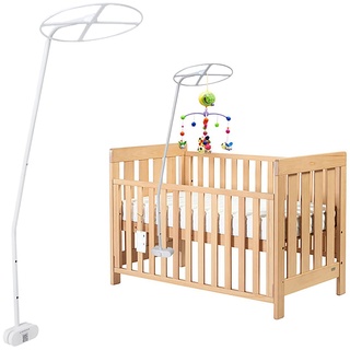 GAESHOW Himmelstange, Himmelhalter für Kinderbett, Freistehende Himmelhalter für Betthimmel, Kinder Moskitonetz Himmelhalter, Verstellbares Babybett Wiege Himmelhalter für Moskitonetz-Zubehör