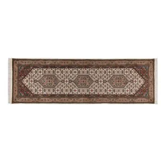 THEKO Benares Bidjar Orientteppich 80 x 200 cm Braun/Creme
