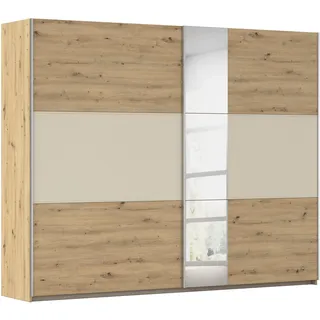 Rauch Schwebetürenschrank Astana 261 x 210 x 59 cm Eiche artisan/Champagner