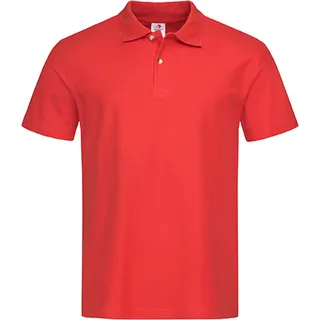 Stedman ST3000 | Herren Poloshirt-Piqué 100 - Farbe: Scarlet Red - Größe: 3XL - Rot